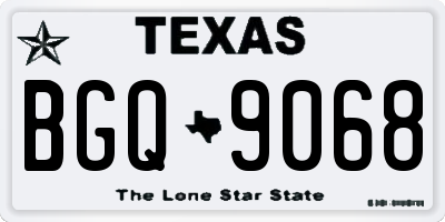 TX license plate BGQ9068