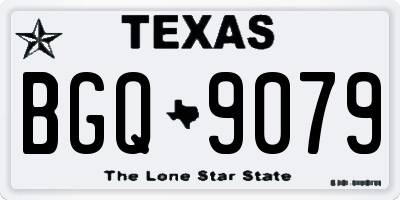 TX license plate BGQ9079