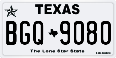 TX license plate BGQ9080