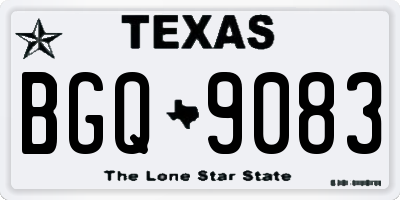 TX license plate BGQ9083