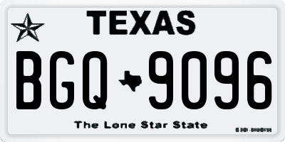 TX license plate BGQ9096