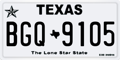 TX license plate BGQ9105