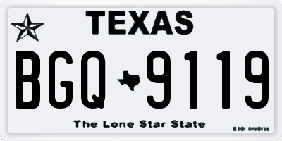 TX license plate BGQ9119