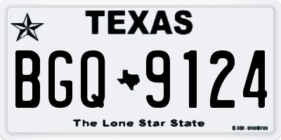 TX license plate BGQ9124