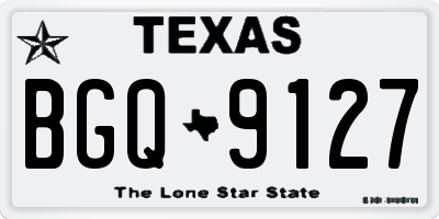 TX license plate BGQ9127