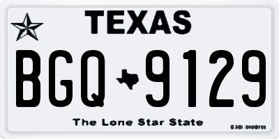 TX license plate BGQ9129