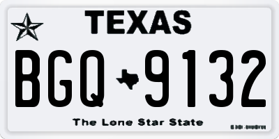 TX license plate BGQ9132