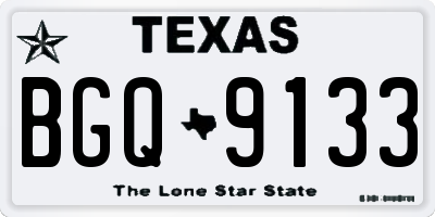 TX license plate BGQ9133