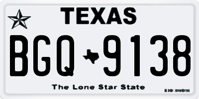 TX license plate BGQ9138