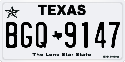 TX license plate BGQ9147