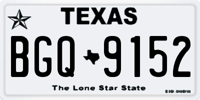 TX license plate BGQ9152