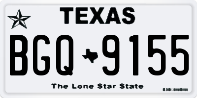 TX license plate BGQ9155