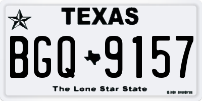 TX license plate BGQ9157
