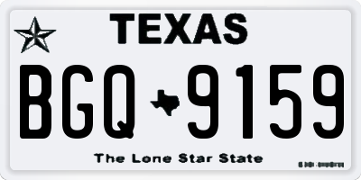 TX license plate BGQ9159