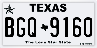 TX license plate BGQ9160
