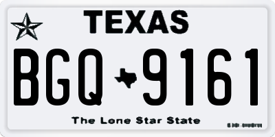 TX license plate BGQ9161