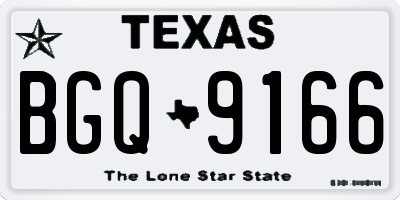 TX license plate BGQ9166