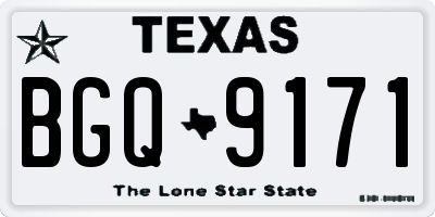 TX license plate BGQ9171