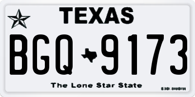 TX license plate BGQ9173
