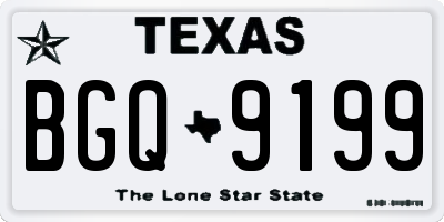 TX license plate BGQ9199