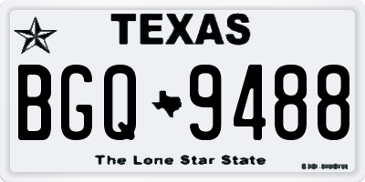 TX license plate BGQ9488
