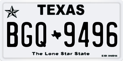 TX license plate BGQ9496