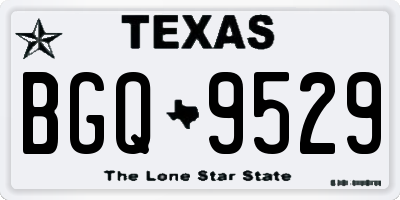 TX license plate BGQ9529