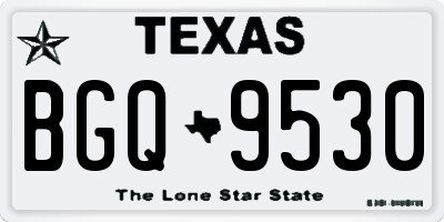 TX license plate BGQ9530