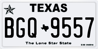 TX license plate BGQ9557