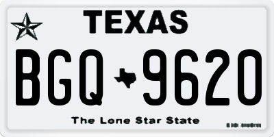 TX license plate BGQ9620