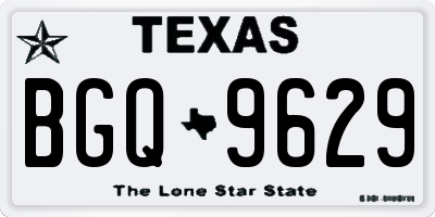 TX license plate BGQ9629