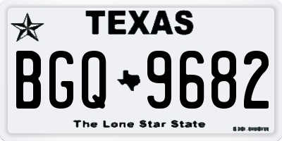 TX license plate BGQ9682