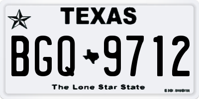 TX license plate BGQ9712