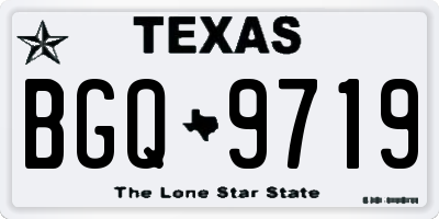 TX license plate BGQ9719