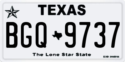 TX license plate BGQ9737