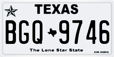 TX license plate BGQ9746