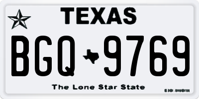 TX license plate BGQ9769