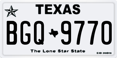 TX license plate BGQ9770