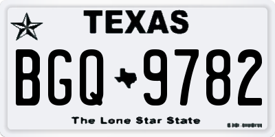 TX license plate BGQ9782