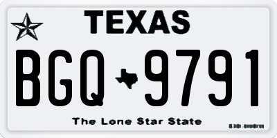 TX license plate BGQ9791