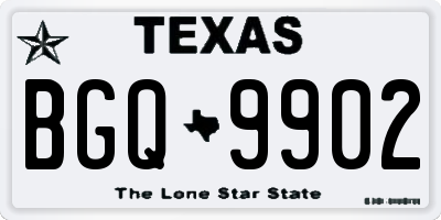TX license plate BGQ9902
