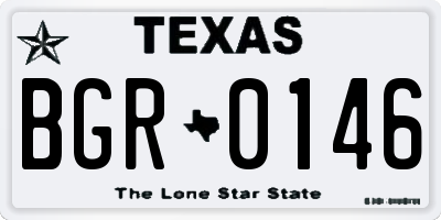 TX license plate BGR0146