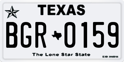 TX license plate BGR0159