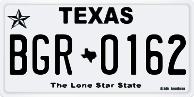 TX license plate BGR0162