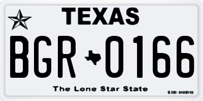 TX license plate BGR0166