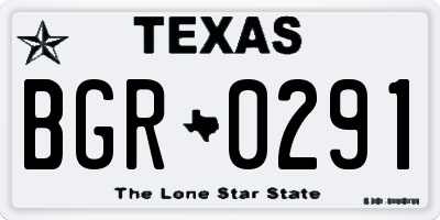 TX license plate BGR0291