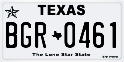 TX license plate BGR0461