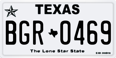 TX license plate BGR0469