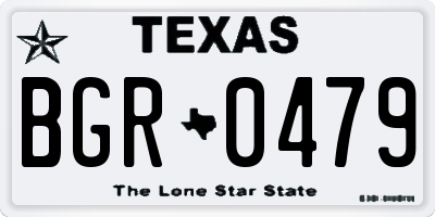 TX license plate BGR0479