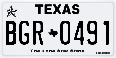 TX license plate BGR0491